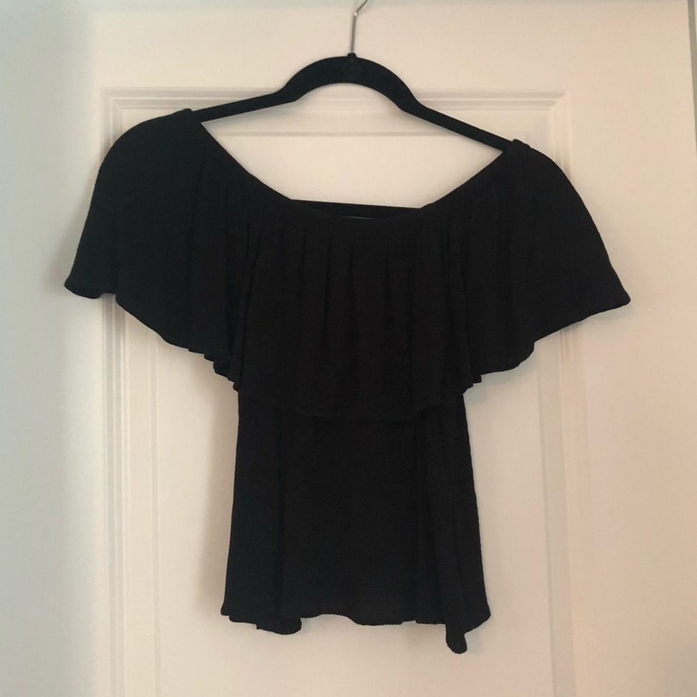 Black off the shoulder top